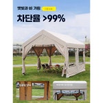 면에어텐트 차고지 장박 3mx4m 쉘터 거실형 캐노피 3x4 사면 덮개+가짜 창문 : 오케이웰