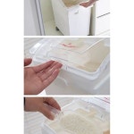 밀가루 보관통 잡곡 이동식 밀가루통 곡물 업소용 보관함 밀폐 : 식스원몰