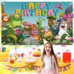 노래 괴물 테마 생일 파티 풍선 배너 배경 케이크 게이머 샤워 장식 1. Just backdrop : 남달라내일3