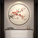 일식집 액자 장식 초밥집 매화 인테리어 벽걸이 장식그림 거실 : 오브더글로브