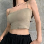 일체형 끈나시 캡나시 내장 튜브 브라탑 크롭 브라런닝 : 주식회사코엘