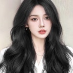 SL70933 웨이브 긴머리 통가발 블랙 : 셰어라이프