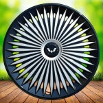 12 13인치 자동차 카라반 레트로 A. 울리는 과일, C. TT 실버 블랙4팩 15인치 : Callista