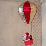 크리스마스 소품 카페인테리어 소품 열기구 탄 산타 : 올펫마트