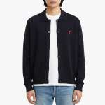 아미 S/S 하트 로고 피케 울 가디건 블랙 HKC211 KN0025 001 : 잇트렌드