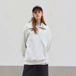 마인드브릿지 남성 하프 집업 오버핏 반집업 긴팔 카라 맨투맨 MWTS6152 : MINDBRIDGE