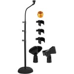 클립 5코어 스탠드 바닥 높이 조절 가능 범용 내구성 강한 분리형 구스넥 원형 베이스 스튜디오 노래 교회 무대용 MS RBP 3T GSE : 월드써니3호