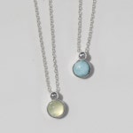 실버925 포토석 라리마 원석 은목걸이 : 코스린