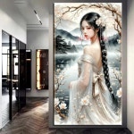 여자와 꽃 그림 페인팅 크로스 드릴 모자이크 컬렉션 홈 장식 1. J4702-1 : 쇼핑나에게29호점