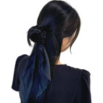 리본형 머리끈 블랙 곱창밴드 : 또바기커머스