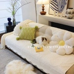 퀄팅형 사계절 방석 누빔 패드 쇼파천 A. 황혼의 어부의 노래  베이지, A. 7070cm : 달팽이나라