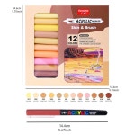 스킨 톤 아크릴 마커 소프트 브러시 아트 페인팅 드로잉 만화 스케치 바위 패브릭 혼합 색상 1. 12 Skin tones set : 쇼핑여기다33호점