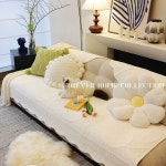 퀄팅형 사계절 방석 누빔 패드 쇼파천 A. 황혼의 어부의 노래  베이지, A. 7070cm : 달팽이나라