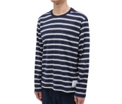 톰브라운 스트라이프 오버사이즈 긴팔티 Navy MJS225A J0086 415 : 벨르하니