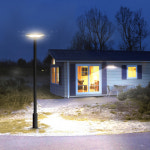 룩스누리 luxnuri LED 태양광 가로등 썬플라워 20W 2,300lm 주광/전구 겸용 : 룩스누리