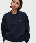 FRED PERRY 프레드페리 티팁라인 스웨트셔츠 여성용 G5135 네이비 : 하코재팬