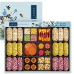 창평한과 4호(상월정) 실속 2단 구성 유과 공단보자기 추석 선물 : MYShop