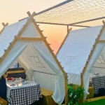 카페 천막 야외 텐트 테라스 몽골 정원 2m 글램핑 방갈로 : 이레바이