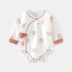 [66호,80호]날개벨크로 신생아 배냇 긴팔바디슈트 5개월 12개월 배앓이방지 아기가을옷 : 베베니즈