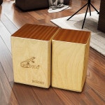 카혼 단단한 나무 봉고 드럼 휴대용 전문 Cajon 성인 초보자 어린이 음악 타악기 여행 핸드 박스 : 용겸한컴퍼니