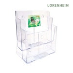 로렌하임 세모네모 A4002 아크릴A4꽂이 2단 견고한진열스탠드 투명디자인스탠드 : 로렌하임