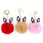 강아지 폼폼 열쇠고리 키링 4개 가방스트랩 가방걸이 핸드폰 골프 운동 핸드폰줄 네임텍 : 유스티