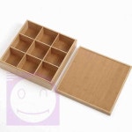 온몰 대나무 9칸 소품함 덮개형 문구정리함 약보관함 칸막이정리함 나무수납함 : on몰