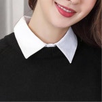 단정한 패션 페이크 셔츠 카라 넥케이프 페이크카라 행사용 원피스 맨투맨 : 원픽트리