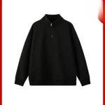 남녀공용 루즈핏 반집업 풀오버 스웨트셔츠 봄 캐주얼 스타일 감성 커플룩 패션 티셔츠 : 세컨드픽