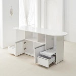 넓은 주방 공간분리용 2000 대형 아일랜드 식탁 라운드 도어형 홈바 : 구스상회