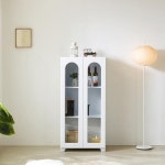 거실 그릇 양주 수집품 진열용 600 양문형 유리 도어 장식장 진열장 : 구스상회