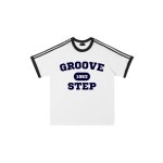 (정품판매처) 그루브스텝 삼선 라운드 반팔 티셔츠 S0118 : 메가잡화점