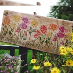 대형 야생화 스텐실 15x12 인치 목재 캔버스 종이 및 천으로 재사용 가능한 공예용 벽과 바닥에 칠하는 꽃 패턴 Dahlia 8 x8 : scim몰