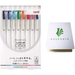 유니볼 UniBall 0.38mm 1개 명확하게 쓸 수 있는 젤 펜 8가지 색상 스티커 메모 밸류 세트 : 쇼핑이지easy