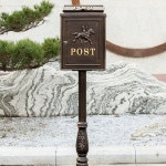 우체통 우편함 열쇠 전원주택 인테리어 자물쇠 A. 수직 골동품 승마 : 럭키비키luckyvicky