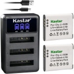 카스타 2개입 배터리 및 LCD 트리플 USB 충전기 GE GB50A 10502 파워플렉스 3D DV1 G100 이미징 J1470SRD  1 Charger + 2 Batteries... 