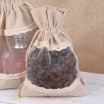 방향제 복주머니 소 원두 커피콩 드라이플라워 파우치 : 만물상인네