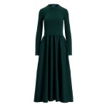 폴로 랄프로렌 롱슬리브 가 gathered 미디 드레스 211A94486004 004 MOSS AGATE 그린 : 페칭