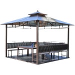 조립식 원두막 야외 바베큐장 파고라 지붕 사각 테라스 초가 옥상 : 동방백화점
