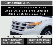 포드 익스플로러 전조등 교체용 할로겐 헤드램프 BB5Z13008J 방수형 : 제이에이치상사5