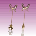 국산 나비 디저트 티스푼 케이크 식기 실버 골드 커트러리 양식 : 주식회사 명성무역