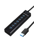 USB 멀티허브 4포트 노트북 데스크탑용 C타입 지원 컴퓨터 도크 슬림형 알루미늄 디자인 다기능 어댑터 1.5미터 인터페이스 : 패스트아이템