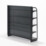 행사 매대 선반 약국 가판대 이동식 수납장 마트 행사매대 간식 가로 60x30 세로x80 높이x4단 [블랙] 블랙 60x30x80 오층 평판 : 세빛상회