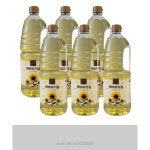 나비촌 해바라기씨유 오일 가정용 6개 1.8L 부엌 올리브 식용 건강 콜드프레스 : 카라멜상점