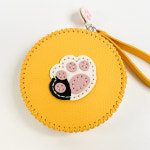 삼광문구 원형가죽고양이 동전지갑만들기 1인세트 가죽공예 : 삼광문구