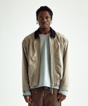 더바이닐하우스 MIXED COLLAR BLOUSON JACKET BEIGE VH2FSUJ240ABE : 버베나월드