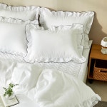 아르지오 호텔 기숙사 프릴 이불 세트 침구 SS 화이트 : 이리와코리아