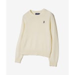 예일 YALE 우먼즈 컴포트 울 라운드 니트_아이보리 : 하이플로라