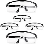 Eyeglasstor 5팩 안전 안경 및 고글 김서림 방지 스크래치 보호 랩어라운드 디자인 남성 여성 어린이를 위한 선명한 눈 작업에 이상적임... 