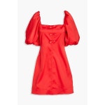 가니 리본 디테일 스트레치 새틴 미니 드레스 F8624 474RACINGRED Red 46376663162835902 : 페칭